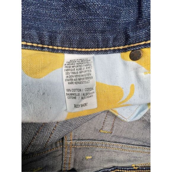 Lucky Brand High Rise Dark Wash Distressed Denim Riley Shorts - Picture 4 of 5